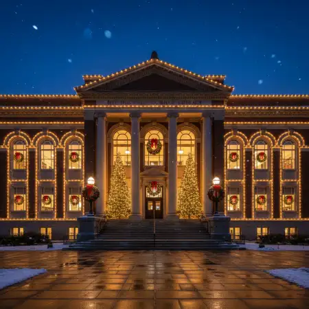 Free Merry Christmas Background Hd Night Scene Background Download