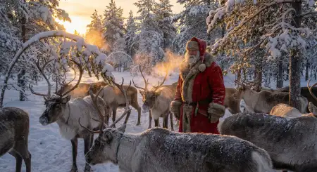 Free Merry Christmas Background With Snowy Mountain Landscape Background Download