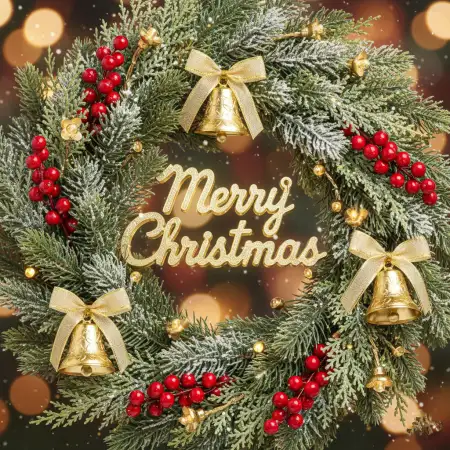 Merry Christmas Bells And Ornaments Png Hd - Free Merry Christmas Download