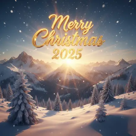 Free Merry Christmas Greetings 2025 Animated Images Background Download