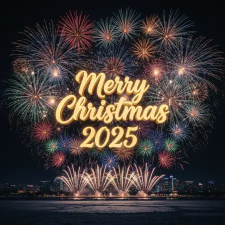 Free Merry Christmas Greetings 2025 Banner Design Background Download