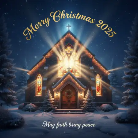 Free Merry Christmas Greetings 2025 Caption Background Download