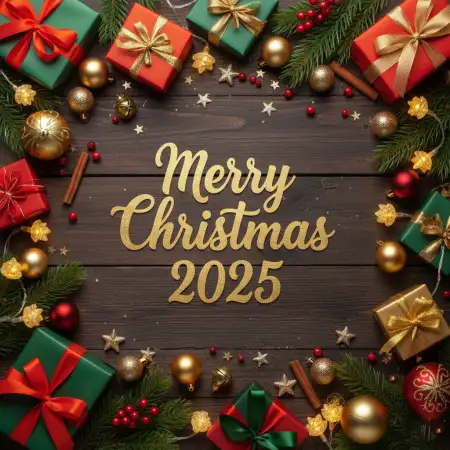 Free Merry Christmas Greetings 2025 Classy Messages Background Download
