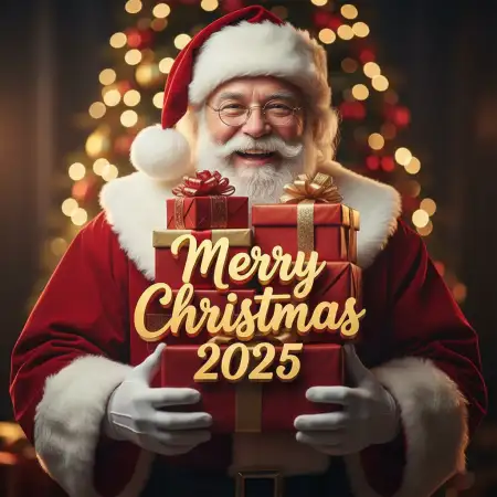 Free Merry Christmas Greetings 2025 Funny Messages Background Download