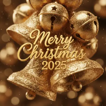 Free Merry Christmas Greetings 2025 In English Background Download