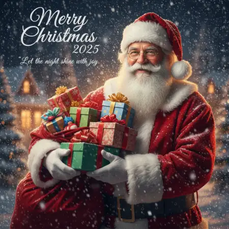 Free Merry Christmas Greetings 2025 Modern Style Background Download