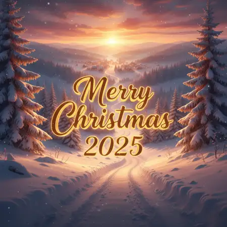 Free Merry Christmas Greetings 2025 Red Theme Background Download