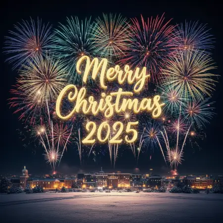 Free Merry Christmas Greetings 2025 Short Wishes Background Download