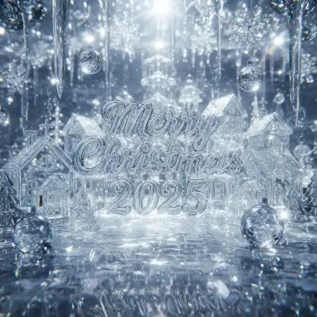 Free Merry Christmas Greetings 2025 Snow Theme Background Download