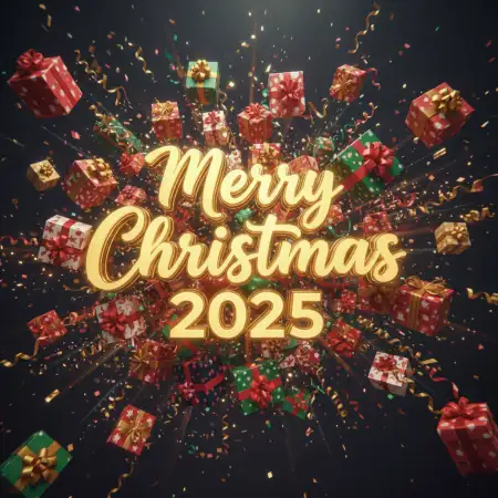 Free Merry Christmas Greetings 2025 Students Background Download