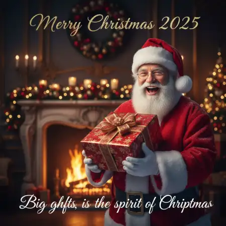 Free Merry Christmas Greetings 2025 Traditional Wishes Background Download
