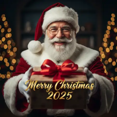 Free Merry Christmas Greetings 2025 Vfx Style Background Download