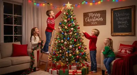 Free Merry Christmas Greetings 2025 Website Content Background Download