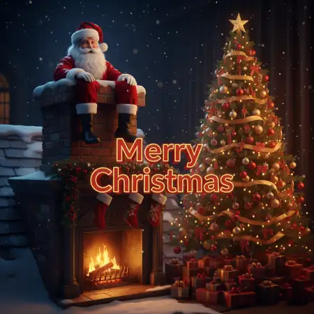 Merry Christmas Star And Lights Decoration Photos - Free Merry Christmas Download