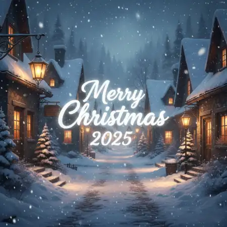 Free Merry Christmas Wishes Banner Text 2025 Background Download