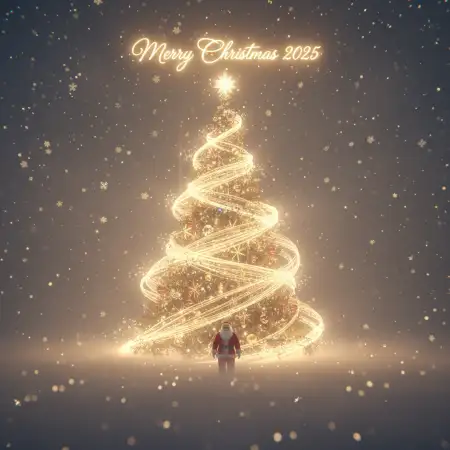 Free Merry Christmas Wishes Card Message 2025 Background Download