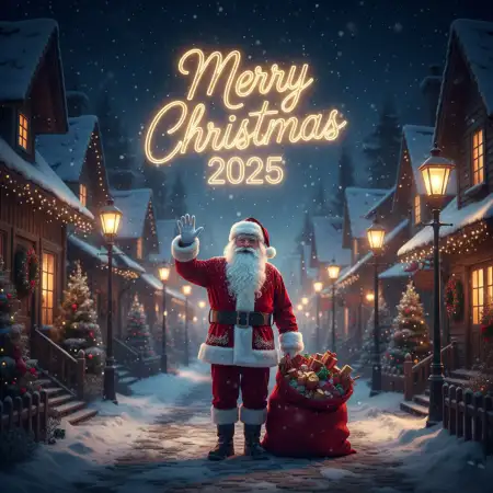 Free Merry Christmas Wishes For Friends 2025 Background Download