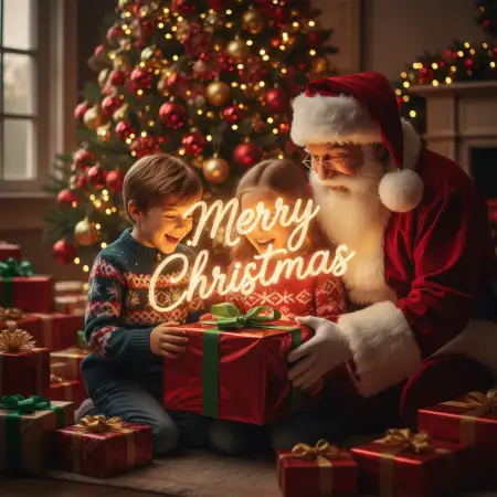 Free Merry Christmas Wishes For Kids From Parents Background Download