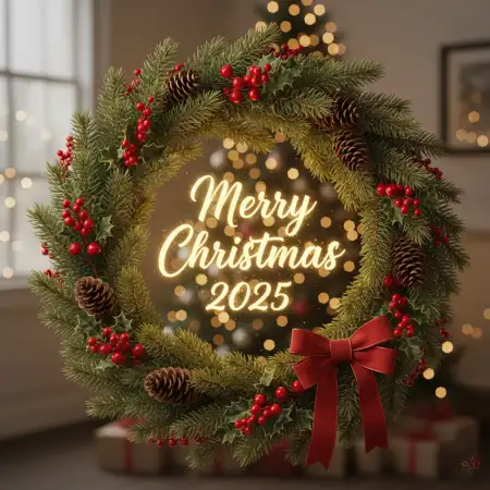 Free Merry Christmas Wishes Latest 2025 Background Download
