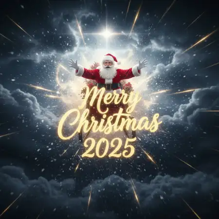 Free Merry Christmas Wishes Luxury Style 2025 Background Download