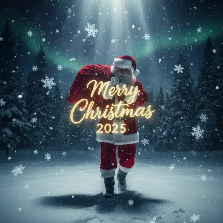 Free Merry Christmas Wishes Text Only 2025 Background Download