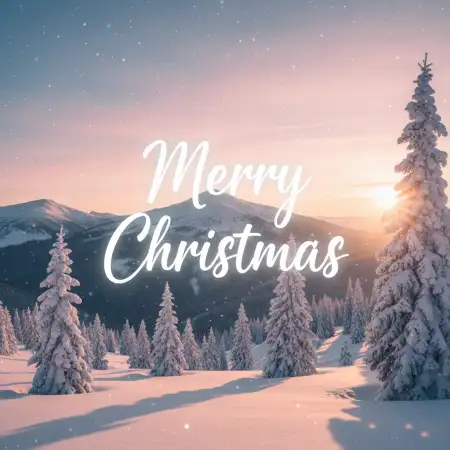 Free Merry Christmas Wishes Winter Theme Background Download