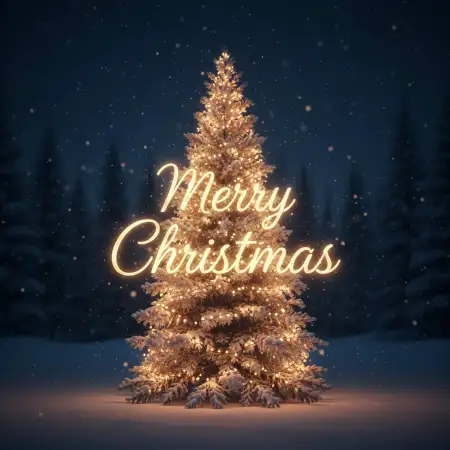 Free Merry Christmas Wishes With Reindeer Background Download