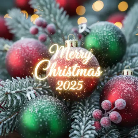 Free Merry Christmas Wishes With Snow Background 2025 Background Download