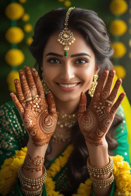 Minimal Mehndi Ideas For Hariyali Teej - Free Hariyali Teej Mehndi Design Download