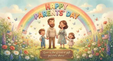 Minimal Parents Day Design - Free American Parents Day 2026 Download