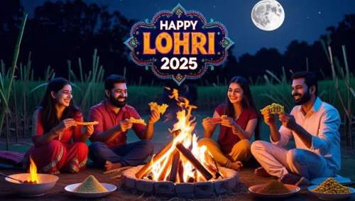 minimalist happy lohri greetings 2025 designs