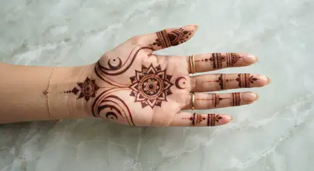 minimalist karwa chauth mehndi design 2026 - Karwa Chauth Mehndi Design 2026