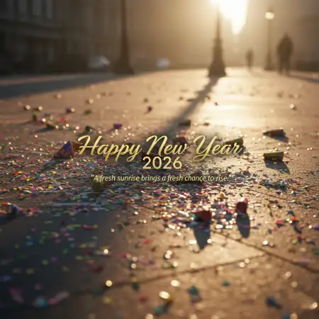 Free Minimalist New Year Greeting Card 2026 Background Download