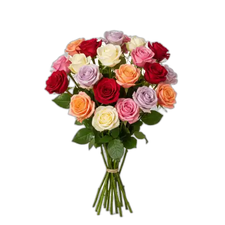 Mixed Rose Bouquet Png - Free Rose Bouquet Png Download