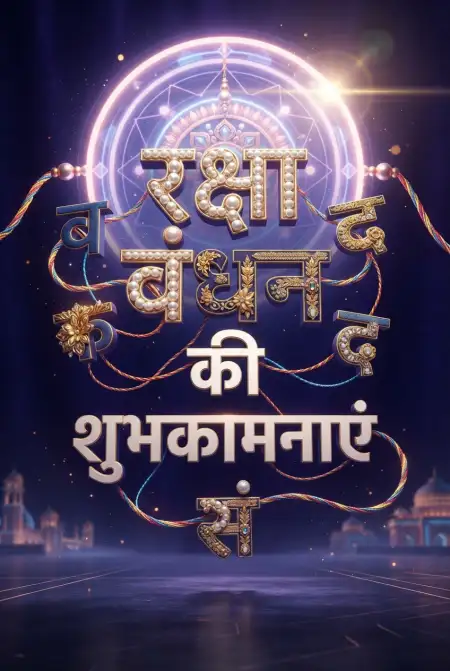 Free Modern 3d Indian Raksha Bandhan Hindi Typography Viral Poster Image Download