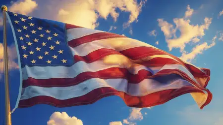 Modern American Flag Background Template - Free Template Download