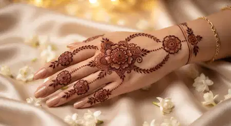 modern arabic karwa chauth mehndi design