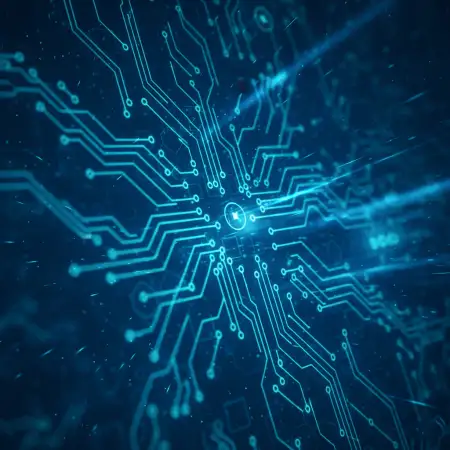 Free Modern Blue Abstract YouTube Thumbnail Background For Tech Videos Background Download