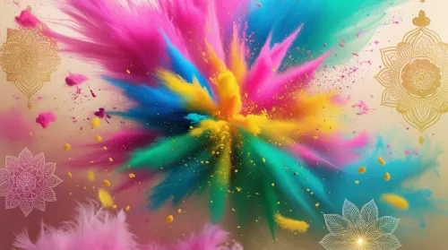 modern colourful holi images with abstract artistic styles