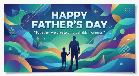 Modern Fathers Day Greeting Card Template - Free Happy Fathers Day Greeting Card Download