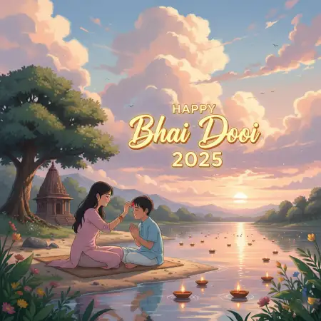 Modern Happy Bhai Dooj 2025 Wishes Messages - Free Happy Bhai Dooj 2025 Wishes Download