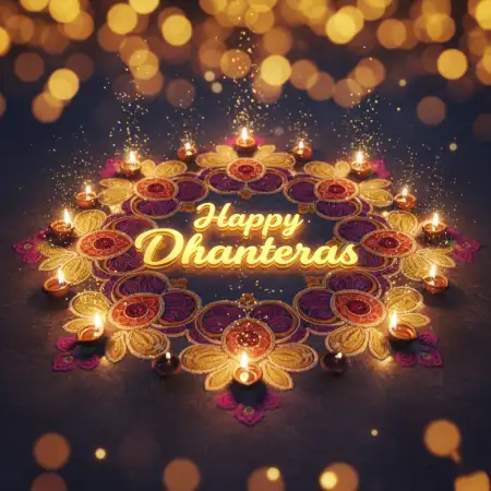 Free Modern Happy Dhanteras Wishes For Corporate Background Download