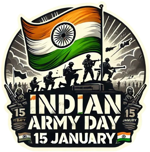 modern indian army day png 2025 artwork