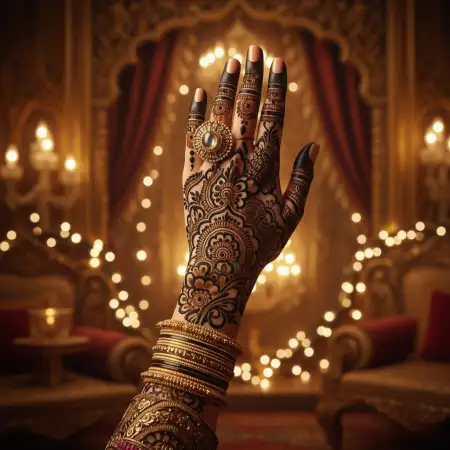 Modern Mehndi Design For Girls With Minimal Lines - Free New Mehndi Design Download