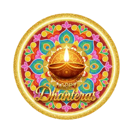 Modern Minimal Happy Dhanteras Png Design - Free Dhanteras Png Download