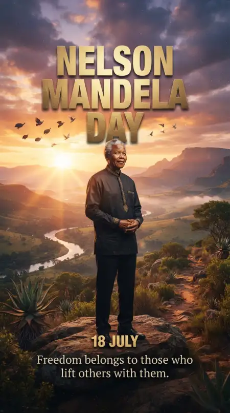 Modern Nelson Mandela Poster Design 2026 - Free Nelson Mandela Poster 2026 Download