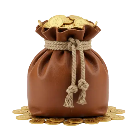 Free Money Bag Png With Gold Coins And Dollar Bills PNG Image Download