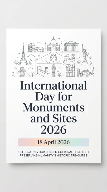 Free Monuments Day Editable Poster Template Image Download