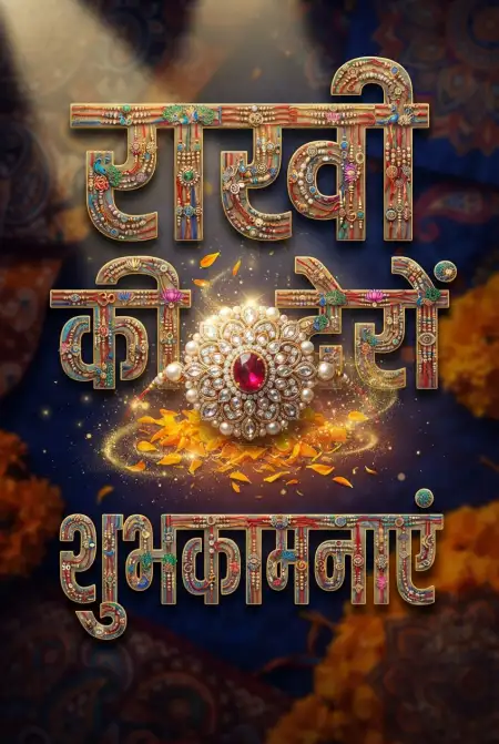 Free Most Creative Raksha Bandhan Hindi Rakhi Greeting Poster For Social Media Image Download