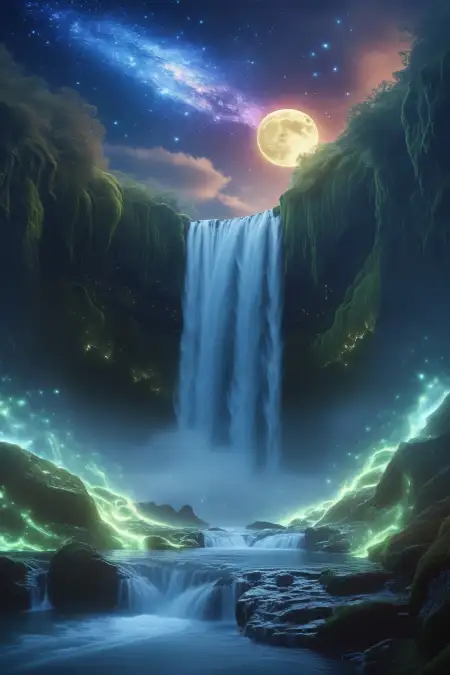 Mountain Waterfall Background PNG - Free Related Background Image
